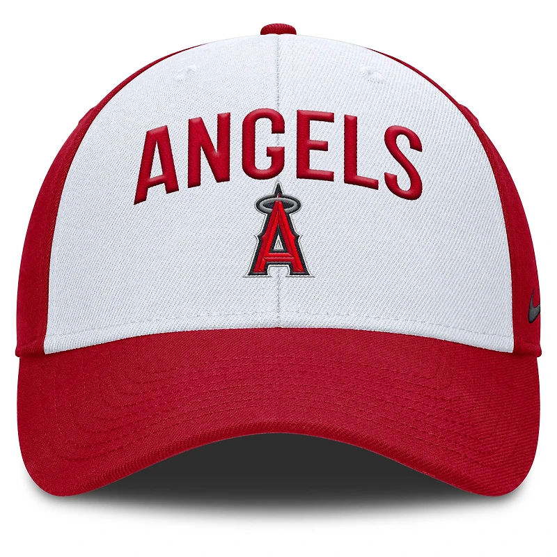 Casquette ajustable Nike blanche/rouge Los Angeles Angels Club Performance pour homme