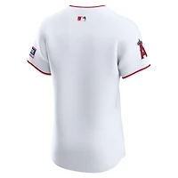 Men's Nike White Los Angeles Angels Home Elite Patch Jersey