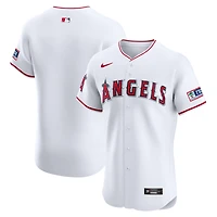 Men's Nike White Los Angeles Angels Home Elite Patch Jersey
