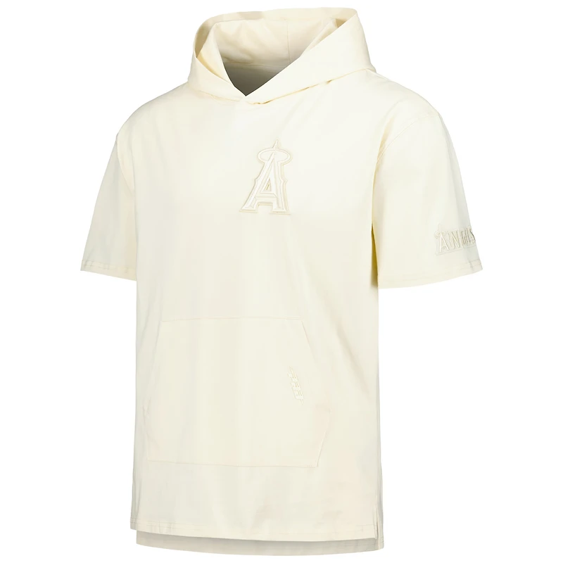 Men's Pro Standard Cream Los Angeles Angels Neutral Hoodie T-Shirt