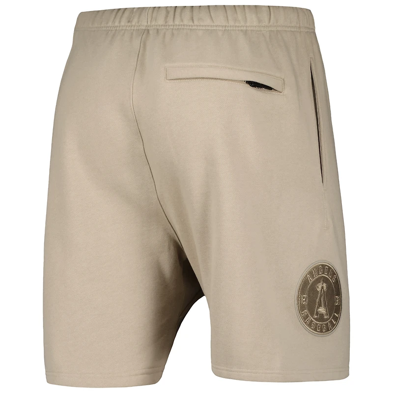 Men's Pro Standard Khaki Los Angeles Angels Neutral Fleece Shorts