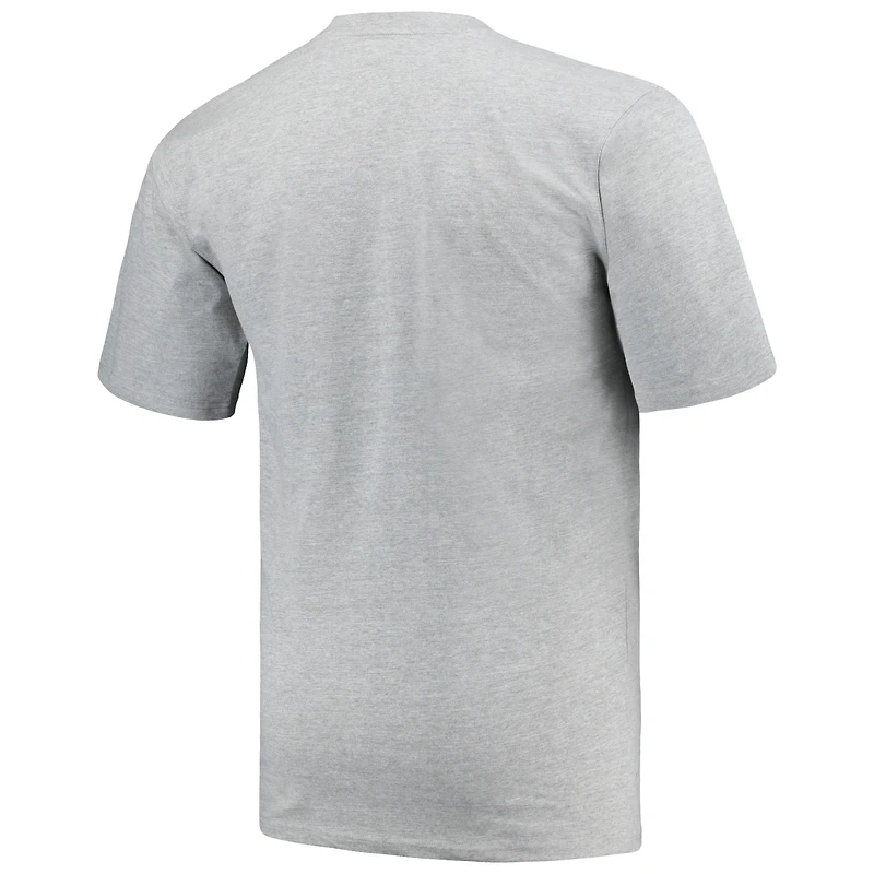 T-shirt Los Angeles Angels Big & Tall Profile noir/gris chiné pour homme