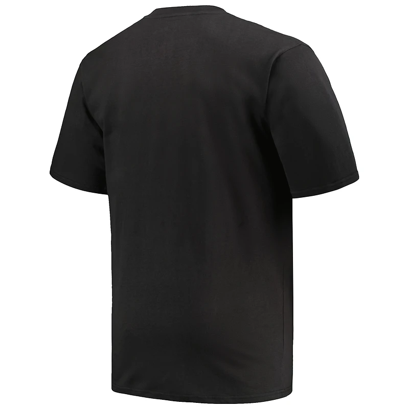 T-shirt Los Angeles Angels Big & Tall Profile noir/gris chiné pour homme