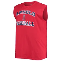 Men's Red Los Angeles Angels Big & Tall Jersey Muscle Tank Top