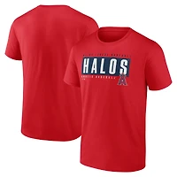 Men's  Red Los Angeles Angels Blocked Out T-Shirt