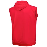 Sweat à capuche pullover muscle en jersey Los Angeles Angels rouge pour homme