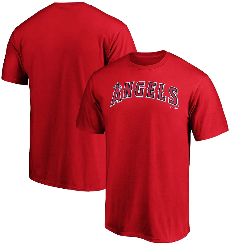 Men's Red Los Angeles Angels Official Wordmark T-Shirt