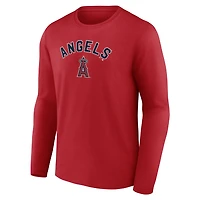T-shirt à manches longues personnalisé rouge Los Angeles Angels Winning Streak pour homme