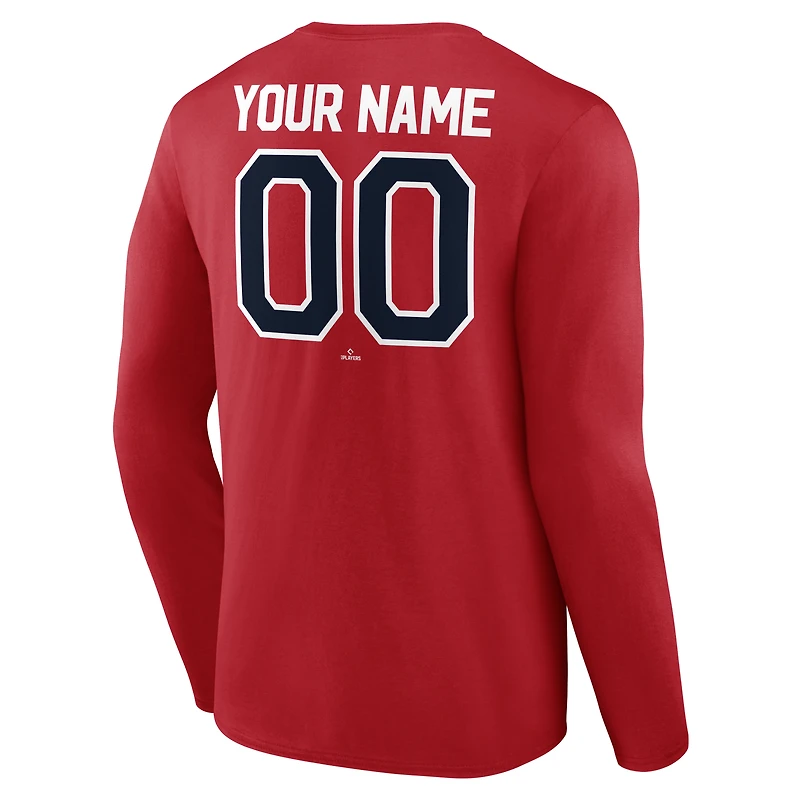 Men's Red Los Angeles Angels Winning Streak Custom Long Sleeve T-Shirt