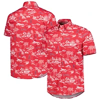Chemise boutonnée rouge Kekai Performance pour homme des Los Angeles Angels de Reyn Spooner