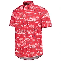 Chemise boutonnée rouge Kekai Performance pour homme des Los Angeles Angels de Reyn Spooner