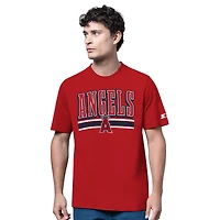 Men's Starter  Heather Gray/Red Los Angeles Angels Two-Pack Long Sleeve & Short T-Shirt Set