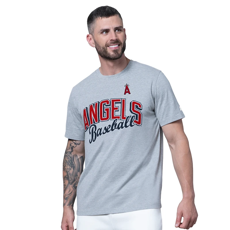 Men's Starter  Red/Heather Gray Los Angeles Angels Two-Pack T-Shirt Set