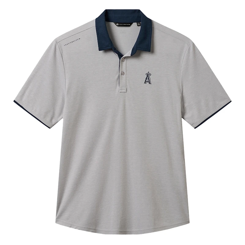 Men's TravisMathew Gray Los Angeles Angels Victory Vibes Polo