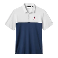 Polo tri-blend blanc/bleu marine TravisMathew des Los Angeles Angels Home Run Leader pour homme