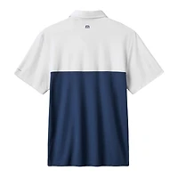 Men's TravisMathew White/Navy Los Angeles Angels Home Run Leader Tri-Blend Polo