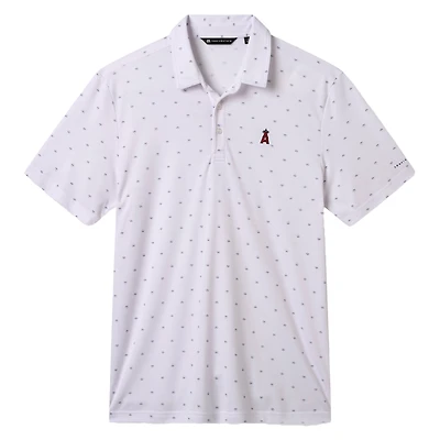 Polo TravisMathew blanc Los Angeles Angels Crowd Roar pour homme, mélange de trois matières