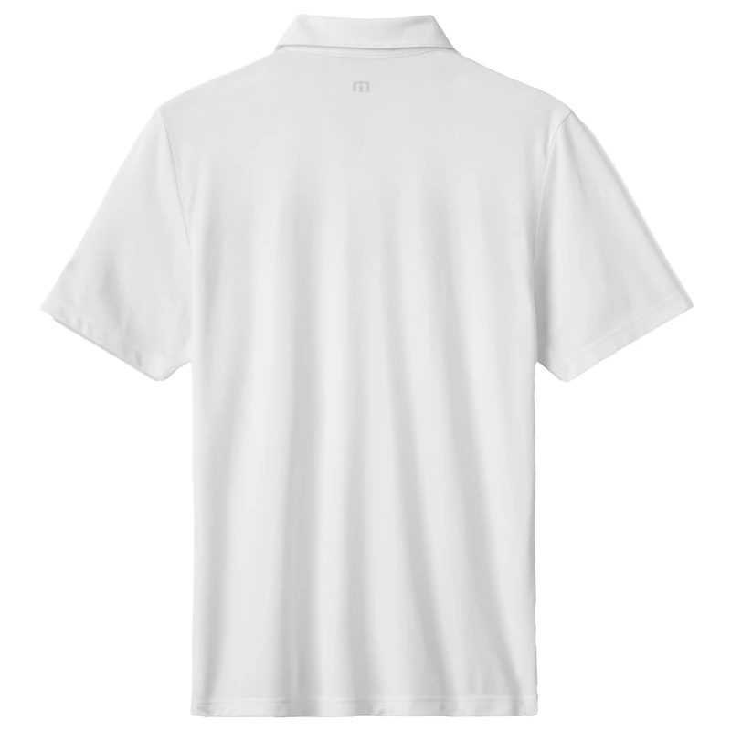 Men's TravisMathew White Los Angeles Angels Top Recruit Tri-Blend Polo