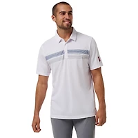 Men's TravisMathew White Los Angeles Angels Top Recruit Tri-Blend Polo
