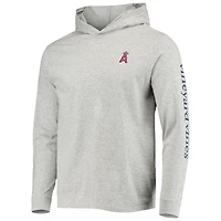 T-shirt à capuche avec logo Los Angeles Angels Vineyard Vines gris chiné pour homme