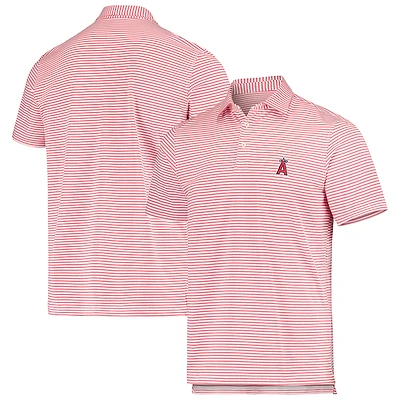 Men's Vineyard Vines Red Los Angeles Angels Heathered Winstead Sankaty Polo