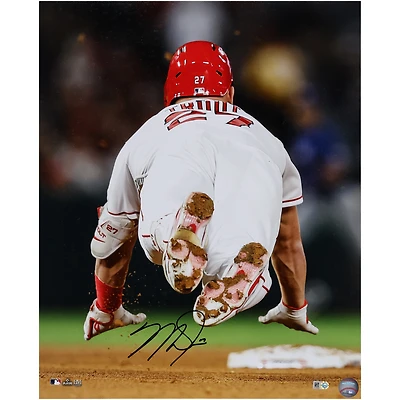 Photographie coulissante autographiée de 16" x 20" de Mike Trout des Los Angeles Angels