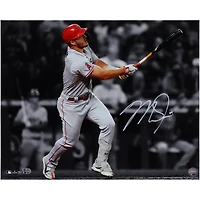 Mike Trout Los Angeles Angels Autographed 16" x 20" Spotlight Batting Photograph