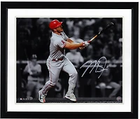 Mike Trout Los Angeles Angels Autographed 16" x 20" Spotlight Batting Photograph