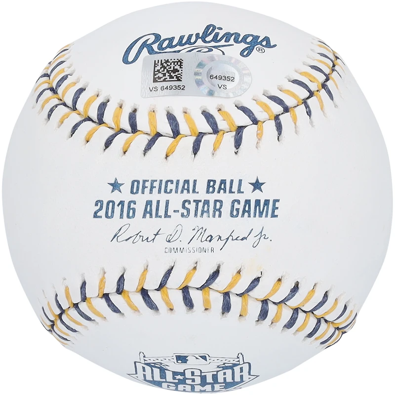 Baseball autographié par Mike Trout des Los Angeles Angels avec le logo ASG et l'inscription « AL MVP
