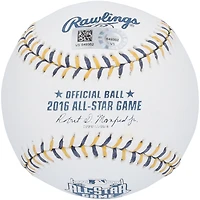 Baseball autographié par Mike Trout des Los Angeles Angels avec le logo ASG et l'inscription « AL MVP