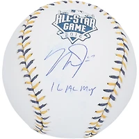 Baseball autographié par Mike Trout des Los Angeles Angels avec le logo ASG et l'inscription « AL MVP