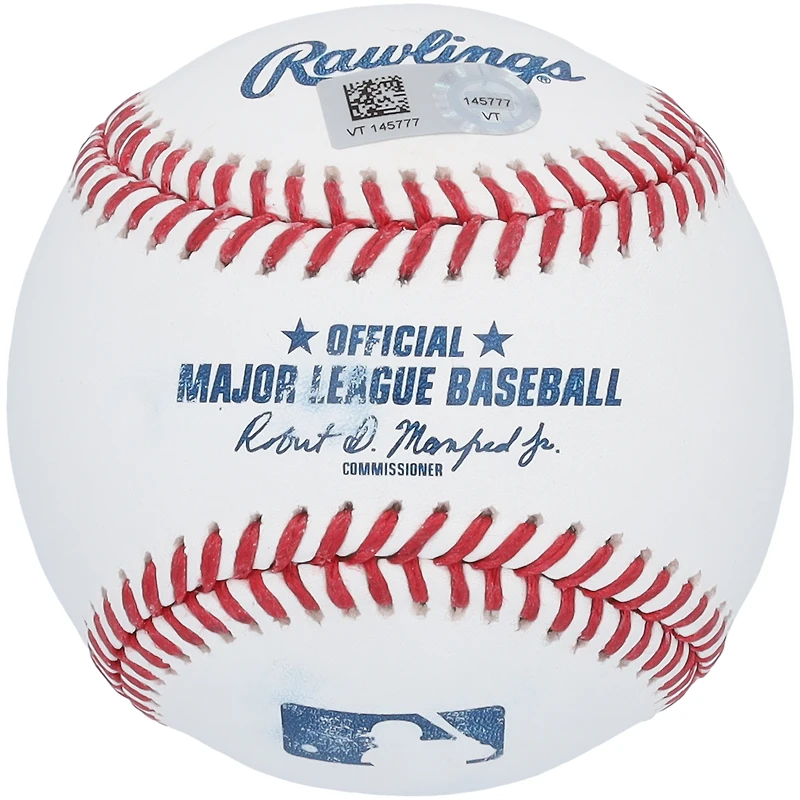 Baseball autographié par Mike Trout des Los Angeles Angels avec l'inscription « 14,16,19 AL MVP »