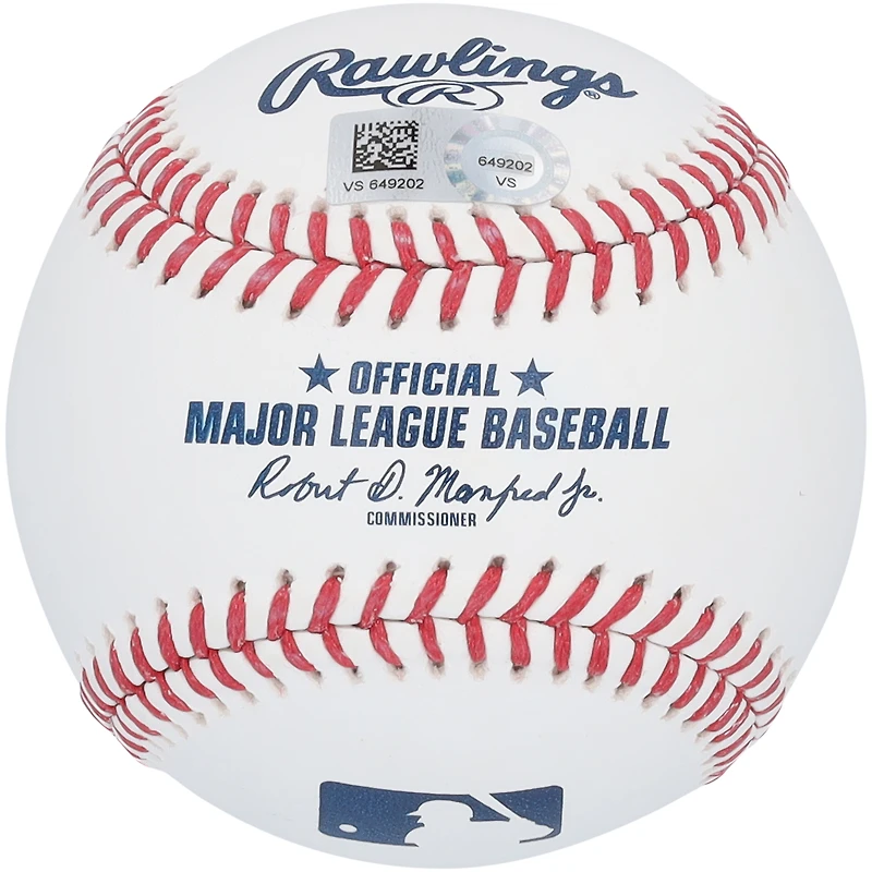 Baseball autographié par Mike Trout des Los Angeles Angels avec l'inscription « The Goat »
