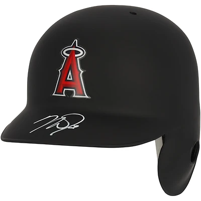 Casque de frappeur noir autographié par Mike Trout des Los Angeles Angels