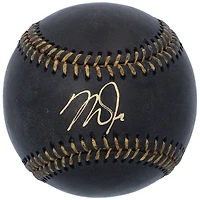 Casquette de baseball en cuir noir autographiée par Mike Trout des Los Angeles Angels