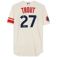 Maillot Nike authentique City Connect autographié par Mike Trout des Los Angeles Angels