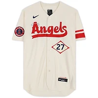 Maillot Nike authentique City Connect autographié par Mike Trout des Los Angeles Angels