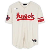 Mike Trout Los Angeles Angels Autographed Cream Nike City Connect Replica Jersey