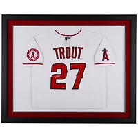 Mike Trout Los Angeles Angels Autographed Framed White Nike Authentic Jersey