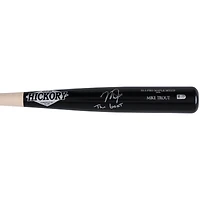 Batte de baseball Old Hickory dédicacée par Mike Trout des Los Angeles Angels avec l'inscription « The GOAT »