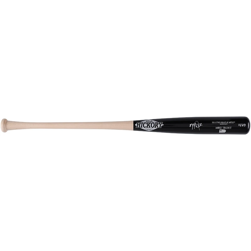 Batte de joueur autographiée par Mike Trout des Los Angeles Angels - Édition limitée #1/27