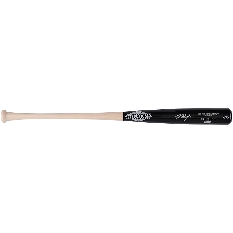 Bâton de joueur autographié par Mike Trout des Los Angeles Angels - Édition limitée à 27 exemplaires