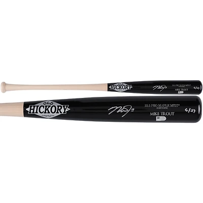Bâton de joueur autographié par Mike Trout des Los Angeles Angels - Édition limitée à 27 exemplaires