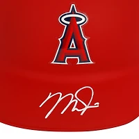 Casque de frappeur rouge mat autographié par Mike Trout des Los Angeles Angels