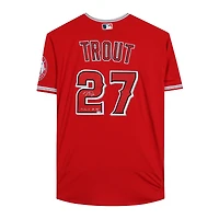 Mike Trout Los Angeles Angels Autographed Red Nike Authentic Jersey with "14 16 19 AL MVP" Inscription