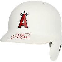 Casque de frappeur blanc autographié par Mike Trout des Los Angeles Angels