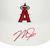 Casque de frappeur blanc autographié par Mike Trout des Los Angeles Angels
