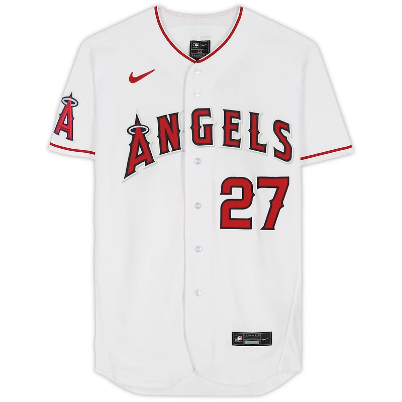 Mike Trout Los Angeles Angels Autographed White Nike Authentic Jersey with Full Name Signature