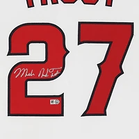 Maillot Nike authentique blanc autographié par Mike Trout des Los Angeles Angels avec signature du nom complet