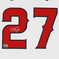 Maillot réplique Nike blanc autographié par Mike Trout des Los Angeles Angels